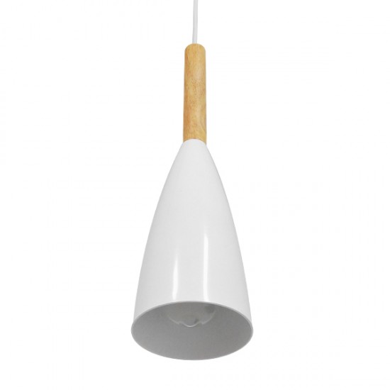 GLOBOSTAR® DILLON 00876 Μοντέρνο Κρεμαστό Φωτιστικό Οροφής με Ντουί 1 x E27 AC 220-240V IP20 - Λευκό & Μπεζ - Μ11 x Π11 x Υ36cm GLOBOSTAR® DILLON 00876 Μοντέρνο Κρεμαστό Φωτιστικό Οροφής με Ντουί 1 x E27 AC 220-240V IP20 - Λευκό & Μπεζ - Μ11 x Π11 x Υ36cm