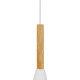 GLOBOSTAR® DILLON 00876 Μοντέρνο Κρεμαστό Φωτιστικό Οροφής με Ντουί 1 x E27 AC 220-240V IP20 - Λευκό & Μπεζ - Μ11 x Π11 x Υ36cm GLOBOSTAR® DILLON 00876 Μοντέρνο Κρεμαστό Φωτιστικό Οροφής με Ντουί 1 x E27 AC 220-240V IP20 - Λευκό & Μπεζ - Μ11 x Π11 x Υ36cm
