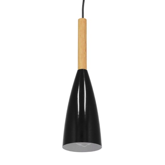 GLOBOSTAR® DILLON 00877 Μοντέρνο Κρεμαστό Φωτιστικό Οροφής με Ντουί 1 x E27 AC 220-240V IP20 - Μαύρο - Μ11 x Π11 x Υ36cm