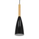 GLOBOSTAR® DILLON 00877 Μοντέρνο Κρεμαστό Φωτιστικό Οροφής με Ντουί 1 x E27 AC 220-240V IP20 - Μαύρο - Μ11 x Π11 x Υ36cm