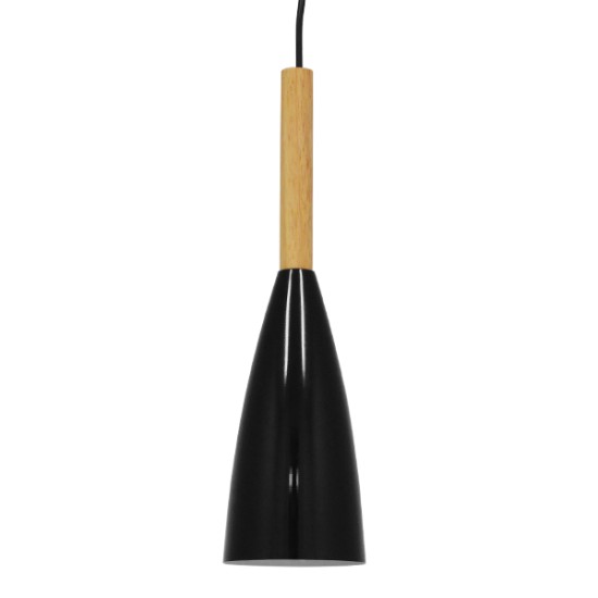 GLOBOSTAR® DILLON 00877 Μοντέρνο Κρεμαστό Φωτιστικό Οροφής με Ντουί 1 x E27 AC 220-240V IP20 - Μαύρο - Μ11 x Π11 x Υ36cm