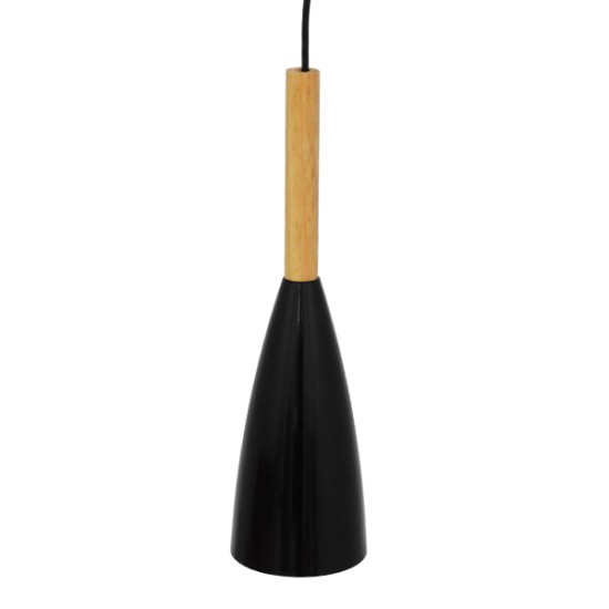 GLOBOSTAR® DILLON 00877 Μοντέρνο Κρεμαστό Φωτιστικό Οροφής με Ντουί 1 x E27 AC 220-240V IP20 - Μαύρο - Μ11 x Π11 x Υ36cm