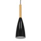GLOBOSTAR® DILLON 00877 Μοντέρνο Κρεμαστό Φωτιστικό Οροφής με Ντουί 1 x E27 AC 220-240V IP20 - Μαύρο - Μ11 x Π11 x Υ36cm