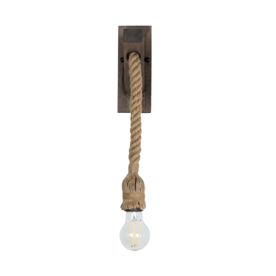 GLOBOSTAR® KENSI 00878 Boho Φωτιστικό Τοίχου - Απλίκα με Ντουί 1 x E27 AC 220-240V IP20 - Καφέ & Μπεζ - Μ7 x Π15 x Υ38cm GLOBOSTAR® KENSI 00878 Boho Φωτιστικό Τοίχου - Απλίκα με Ντουί 1 x E27 AC 220-240V IP20 - Καφέ & Μπεζ - Μ7 x Π15 x Υ38cm