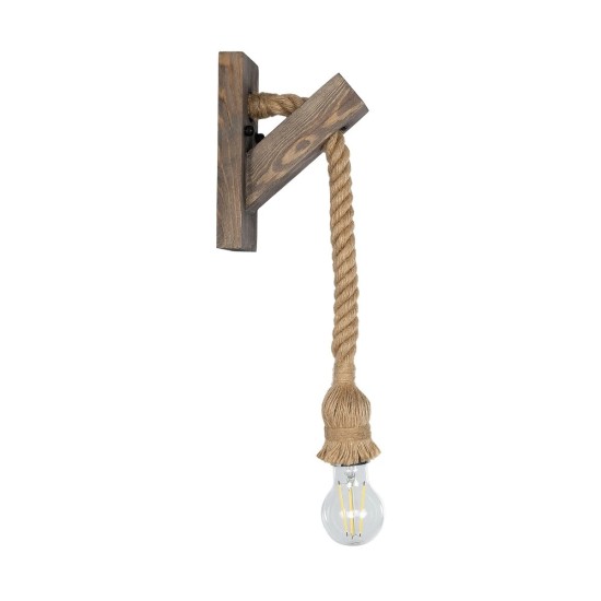 GLOBOSTAR® KENSI 00878 Boho Φωτιστικό Τοίχου - Απλίκα με Ντουί 1 x E27 AC 220-240V IP20 - Καφέ & Μπεζ - Μ7 x Π15 x Υ38cm GLOBOSTAR® KENSI 00878 Boho Φωτιστικό Τοίχου - Απλίκα με Ντουί 1 x E27 AC 220-240V IP20 - Καφέ & Μπεζ - Μ7 x Π15 x Υ38cm