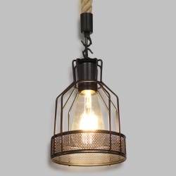 GLOBOSTAR® MASON 00881 Vintage Κρεμαστό Φωτιστικό Οροφής με Ντουί 1 x E27 AC 220-240V IP20 - Μαύρο & Μπεζ - Μ15 x Π15 x Υ24cm GLOBOSTAR® MASON 00881 Vintage Κρεμαστό Φωτιστικό Οροφής με Ντουί 1 x E27 AC 220-240V IP20 - Μαύρο & Μπεζ - Μ15 x Π15 x Υ24cm