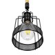 GLOBOSTAR® MASON 00881 Vintage Κρεμαστό Φωτιστικό Οροφής με Ντουί 1 x E27 AC 220-240V IP20 - Μαύρο & Μπεζ - Μ15 x Π15 x Υ24cm
