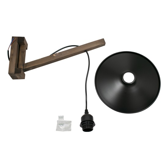 GLOBOSTAR® JONAS 00882 Vintage Φωτιστικό Τοίχου - Απλίκα με Ντουί 1 x E27 AC 220-240V IP20 - Καφέ & Μαύρο - Μ26 x Π50 x Υ50cm GLOBOSTAR® JONAS 00882 Vintage Φωτιστικό Τοίχου - Απλίκα με Ντουί 1 x E27 AC 220-240V IP20 - Καφέ & Μαύρο - Μ26 x Π50 x Υ50cm