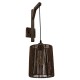 GLOBOSTAR® CASTI 00887 Boho Φωτιστικό Τοίχου - Απλίκα με Ντουί 1 x E27 AC 220-240V IP20 - Καφέ - Μ18 x Π30 x Υ75cm