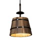 GLOBOSTAR® CEBU 00888 Vintage Κρεμαστό Φωτιστικό Οροφής με Ντουί 3 x E27 AC 220-240V IP20 - Καφέ & Μαύρο - Μ40 x Π40 x Y210cm