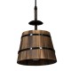 GLOBOSTAR® CEBU 00889 Vintage Κρεμαστό Φωτιστικό Οροφής με Ντουί 3 x E27 AC 220-240V IP20 - Καφέ & Μαύρο - Μ55.5 x Π18.5 x Y210cm