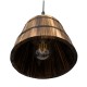 GLOBOSTAR® CEBU 00889 Vintage Κρεμαστό Φωτιστικό Οροφής με Ντουί 3 x E27 AC 220-240V IP20 - Καφέ & Μαύρο - Μ55.5 x Π18.5 x Y210cm
