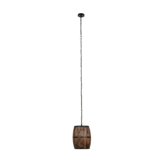 GLOBOSTAR® BARREL 00890 Vintage Κρεμαστό Φωτιστικό Οροφής με Ντουί 1 x E27 AC 220-240V IP20 - Kαφέ - Μ24 x Π24 x Υ30cm GLOBOSTAR® BARREL 00890 Vintage Κρεμαστό Φωτιστικό Οροφής με Ντουί 1 x E27 AC 220-240V IP20 - Kαφέ - Μ24 x Π24 x Υ30cm