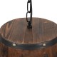 GLOBOSTAR® BARREL 00890 Vintage Κρεμαστό Φωτιστικό Οροφής με Ντουί 1 x E27 AC 220-240V IP20 - Kαφέ - Μ24 x Π24 x Υ30cm GLOBOSTAR® BARREL 00890 Vintage Κρεμαστό Φωτιστικό Οροφής με Ντουί 1 x E27 AC 220-240V IP20 - Kαφέ - Μ24 x Π24 x Υ30cm