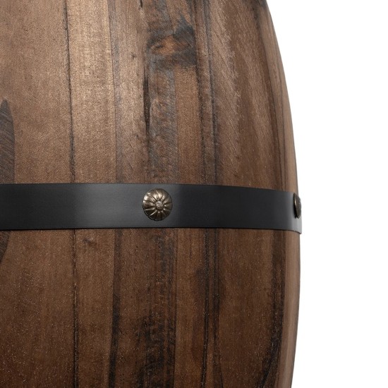GLOBOSTAR® BARREL 00890 Vintage Κρεμαστό Φωτιστικό Οροφής με Ντουί 1 x E27 AC 220-240V IP20 - Kαφέ - Μ24 x Π24 x Υ30cm GLOBOSTAR® BARREL 00890 Vintage Κρεμαστό Φωτιστικό Οροφής με Ντουί 1 x E27 AC 220-240V IP20 - Kαφέ - Μ24 x Π24 x Υ30cm