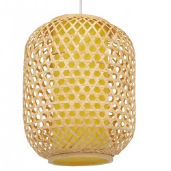 GLOBOSTAR® MAURITIUS 00899 Boho Κρεμαστό Φωτιστικό Οροφής με Ντουί 1 x E27 AC 220-240V IP20 - Μπεζ - Μ30 x Π30 x Υ40cm