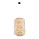 GLOBOSTAR® MAURITIUS 00901 Boho Κρεμαστό Φωτιστικό Οροφής με Ντουί 1 x E27 AC 220-240V IP20 - Μπεζ - Μ40 x Π40 x Υ60cm