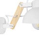 GLOBOSTAR® GRANT 00903 Μοντέρνο Φωτιστικό Τοίχου - Απλίκα με Ντουί 1 x E27 AC 220-240V IP20 - Λευκό & Μπεζ - Μ15 x Π23 x Υ22cm