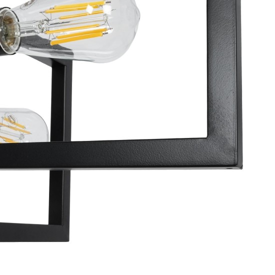 GLOBOSTAR® LOOP 00904 Μοντέρνο Κρεμαστό Φωτιστικό Οροφής με Ντουί 4 x E27 AC 220-240V IP20 - Μαύρο - Μ52 x Π52 x Υ45cm GLOBOSTAR® LOOP 00904 Μοντέρνο Κρεμαστό Φωτιστικό Οροφής με Ντουί 4 x E27 AC 220-240V IP20 - Μαύρο - Μ52 x Π52 x Υ45cm