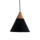 GLOBOSTAR® SHADE 00906 Μοντέρνο Κρεμαστό Φωτιστικό Οροφής με Ντουί 1 x E27 AC 220-240V IP20 - Μαύρο & Μπεζ - Μ23 x Π23 x Υ22cm