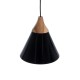 GLOBOSTAR® SHADE 00906 Μοντέρνο Κρεμαστό Φωτιστικό Οροφής με Ντουί 1 x E27 AC 220-240V IP20 - Μαύρο & Μπεζ - Μ23 x Π23 x Υ22cm