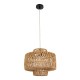 GLOBOSTAR® JENSON 00909 Boho Κρεμαστό Φωτιστικό Οροφής με Ντουί 1 x E27 AC 220-240V IP20 - Μπεζ - Μ33 x Π33 x Υ28cm
