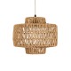 GLOBOSTAR® JENSON 00909 Boho Κρεμαστό Φωτιστικό Οροφής με Ντουί 1 x E27 AC 220-240V IP20 - Μπεζ - Μ33 x Π33 x Υ28cm