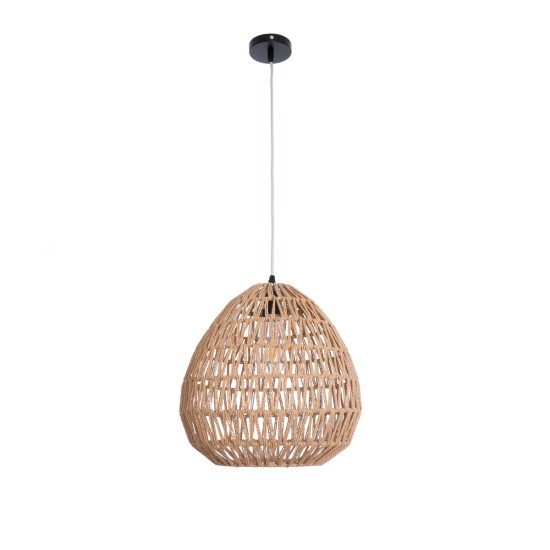 GLOBOSTAR® JJENSON 00911 Boho Κρεμαστό Φωτιστικό Οροφής με Ντουί 1 x E27 AC 220-240V IP20 - Μπεζ - Μ35 x Π35 x Υ35cm GLOBOSTAR® JJENSON 00911 Boho Κρεμαστό Φωτιστικό Οροφής με Ντουί 1 x E27 AC 220-240V IP20 - Μπεζ - Μ35 x Π35 x Υ35cm