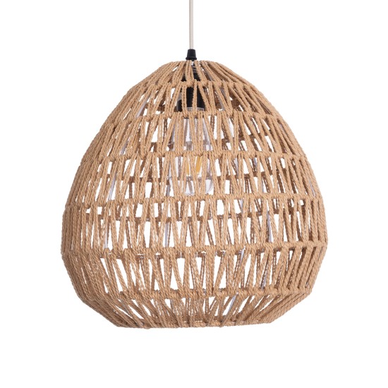 GLOBOSTAR® JJENSON 00911 Boho Κρεμαστό Φωτιστικό Οροφής με Ντουί 1 x E27 AC 220-240V IP20 - Μπεζ - Μ35 x Π35 x Υ35cm GLOBOSTAR® JJENSON 00911 Boho Κρεμαστό Φωτιστικό Οροφής με Ντουί 1 x E27 AC 220-240V IP20 - Μπεζ - Μ35 x Π35 x Υ35cm