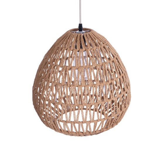 GLOBOSTAR® JJENSON 00911 Boho Κρεμαστό Φωτιστικό Οροφής με Ντουί 1 x E27 AC 220-240V IP20 - Μπεζ - Μ35 x Π35 x Υ35cm GLOBOSTAR® JJENSON 00911 Boho Κρεμαστό Φωτιστικό Οροφής με Ντουί 1 x E27 AC 220-240V IP20 - Μπεζ - Μ35 x Π35 x Υ35cm