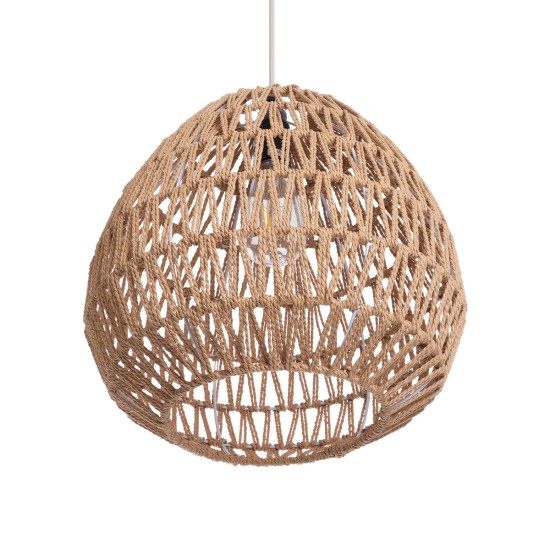 GLOBOSTAR® JJENSON 00911 Boho Κρεμαστό Φωτιστικό Οροφής με Ντουί 1 x E27 AC 220-240V IP20 - Μπεζ - Μ35 x Π35 x Υ35cm GLOBOSTAR® JJENSON 00911 Boho Κρεμαστό Φωτιστικό Οροφής με Ντουί 1 x E27 AC 220-240V IP20 - Μπεζ - Μ35 x Π35 x Υ35cm