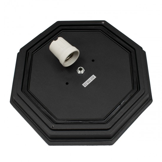 GLOBOSTAR® RUBY 00912 Vintage Φωτιστικό Οροφής με Ντουί 1 x E27 AC 220-240V IP20 - Μαύρο & Λευκό - Μ27 x Π27 x Υ12cm GLOBOSTAR® RUBY 00912 Vintage Φωτιστικό Οροφής με Ντουί 1 x E27 AC 220-240V IP20 - Μαύρο & Λευκό - Μ27 x Π27 x Υ12cm