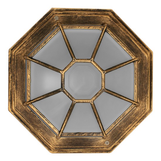 GLOBOSTAR® RUBY 00913 Vintage Φωτιστικό Οροφής με Ντουί 1 x E27 AC 220-240V IP20 - Χάλκινο Εφέ Σκουριάς - Μ21 x Π21 x Υ10cm GLOBOSTAR® RUBY 00913 Vintage Φωτιστικό Οροφής με Ντουί 1 x E27 AC 220-240V IP20 - Χάλκινο Εφέ Σκουριάς - Μ21 x Π21 x Υ10cm