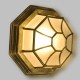 GLOBOSTAR® RUBY 00914 Vintage Φωτιστικό Οροφής με Ντουί 1 x E27 AC 220-240V IP20 - Μπρούτζινο Εφέ Σκουριάς - Μ21 x Π21 x Υ10cm
