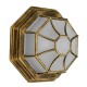GLOBOSTAR® RUBY 00914 Vintage Φωτιστικό Οροφής με Ντουί 1 x E27 AC 220-240V IP20 - Μπρούτζινο Εφέ Σκουριάς - Μ21 x Π21 x Υ10cm
