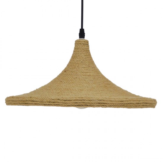 GLOBOSTAR® SHANGHAI ROPE 00917 Boho Κρεμαστό Φωτιστικό Οροφής με Ντουί 1 x E27 AC 220-240V IP20 - Μπεζ - Μ37 x Π37 x Υ20cm GLOBOSTAR® SHANGHAI ROPE 00917 Boho Κρεμαστό Φωτιστικό Οροφής με Ντουί 1 x E27 AC 220-240V IP20 - Μπεζ - Μ37 x Π37 x Υ20cm