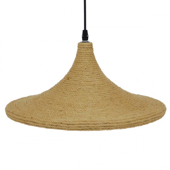GLOBOSTAR® SHANGHAI ROPE 00917 Boho Κρεμαστό Φωτιστικό Οροφής με Ντουί 1 x E27 AC 220-240V IP20 - Μπεζ - Μ37 x Π37 x Υ20cm GLOBOSTAR® SHANGHAI ROPE 00917 Boho Κρεμαστό Φωτιστικό Οροφής με Ντουί 1 x E27 AC 220-240V IP20 - Μπεζ - Μ37 x Π37 x Υ20cm