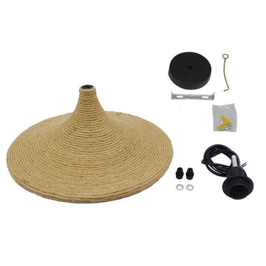 GLOBOSTAR® SHANGHAI ROPE 00917 Boho Κρεμαστό Φωτιστικό Οροφής με Ντουί 1 x E27 AC 220-240V IP20 - Μπεζ - Μ37 x Π37 x Υ20cm GLOBOSTAR® SHANGHAI ROPE 00917 Boho Κρεμαστό Φωτιστικό Οροφής με Ντουί 1 x E27 AC 220-240V IP20 - Μπεζ - Μ37 x Π37 x Υ20cm