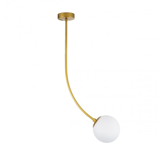 GLOBOSTAR® DRIZZLE 00921 Μοντέρνο Φωτιστικό Οροφής με Ντουί 1 x E27 AC 220-240V IP20 - Λευκό & Χρυσό - Μ15 x Π15 x Υ100cm GLOBOSTAR® DRIZZLE 00921 Μοντέρνο Φωτιστικό Οροφής με Ντουί 1 x E27 AC 220-240V IP20 - Λευκό & Χρυσό - Μ15 x Π15 x Υ100cm