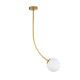 GLOBOSTAR® DRIZZLE 00921 Μοντέρνο Φωτιστικό Οροφής με Ντουί 1 x E27 AC 220-240V IP20 - Λευκό & Χρυσό - Μ15 x Π15 x Υ100cm GLOBOSTAR® DRIZZLE 00921 Μοντέρνο Φωτιστικό Οροφής με Ντουί 1 x E27 AC 220-240V IP20 - Λευκό & Χρυσό - Μ15 x Π15 x Υ100cm