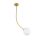 GLOBOSTAR® DRIZZLE 00921 Μοντέρνο Φωτιστικό Οροφής με Ντουί 1 x E27 AC 220-240V IP20 - Λευκό & Χρυσό - Μ15 x Π15 x Υ100cm GLOBOSTAR® DRIZZLE 00921 Μοντέρνο Φωτιστικό Οροφής με Ντουί 1 x E27 AC 220-240V IP20 - Λευκό & Χρυσό - Μ15 x Π15 x Υ100cm
