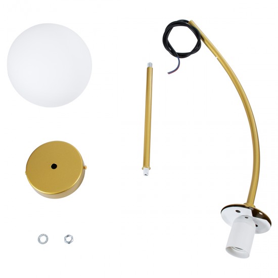 GLOBOSTAR® DRIZZLE 00921 Μοντέρνο Φωτιστικό Οροφής με Ντουί 1 x E27 AC 220-240V IP20 - Λευκό & Χρυσό - Μ15 x Π15 x Υ100cm GLOBOSTAR® DRIZZLE 00921 Μοντέρνο Φωτιστικό Οροφής με Ντουί 1 x E27 AC 220-240V IP20 - Λευκό & Χρυσό - Μ15 x Π15 x Υ100cm