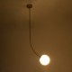 GLOBOSTAR® DRIZZLE 00922 Μοντέρνο Φωτιστικό Οροφής με Ντουί 1 x E27 AC 220-240V IP20 - Λευκό & Χρυσό - Μ15 x Π15 x Υ70cm