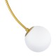 GLOBOSTAR® DRIZZLE 00922 Μοντέρνο Φωτιστικό Οροφής με Ντουί 1 x E27 AC 220-240V IP20 - Λευκό & Χρυσό - Μ15 x Π15 x Υ70cm