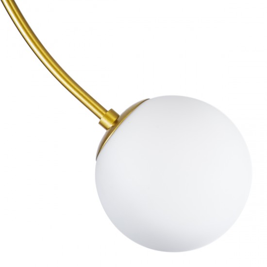 GLOBOSTAR® DRIZZLE 00922 Μοντέρνο Φωτιστικό Οροφής με Ντουί 1 x E27 AC 220-240V IP20 - Λευκό & Χρυσό - Μ15 x Π15 x Υ70cm
