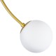 GLOBOSTAR® DRIZZLE 00922 Μοντέρνο Φωτιστικό Οροφής με Ντουί 1 x E27 AC 220-240V IP20 - Λευκό & Χρυσό - Μ15 x Π15 x Υ70cm