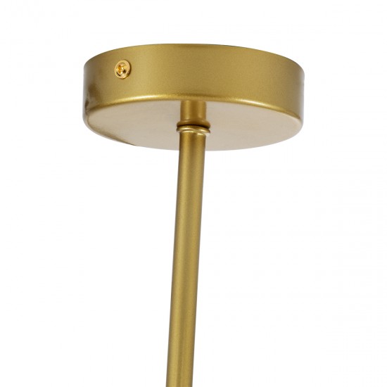 GLOBOSTAR® DRIZZLE 00922 Μοντέρνο Φωτιστικό Οροφής με Ντουί 1 x E27 AC 220-240V IP20 - Λευκό & Χρυσό - Μ15 x Π15 x Υ70cm