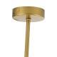 GLOBOSTAR® DRIZZLE 00922 Μοντέρνο Φωτιστικό Οροφής με Ντουί 1 x E27 AC 220-240V IP20 - Λευκό & Χρυσό - Μ15 x Π15 x Υ70cm