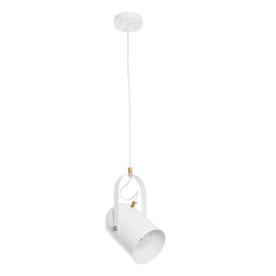 GLOBOSTAR® HAZEL 00924 Μοντέρνο Κρεμαστό Φωτιστικό Οροφής με Ντουί 1 x E27 AC 220-240V IP20 - Λευκό & Χρυσό - Μ12 x Π12 x Υ27cm GLOBOSTAR® HAZEL 00924 Μοντέρνο Κρεμαστό Φωτιστικό Οροφής με Ντουί 1 x E27 AC 220-240V IP20 - Λευκό & Χρυσό - Μ12 x Π12 x Υ27cm