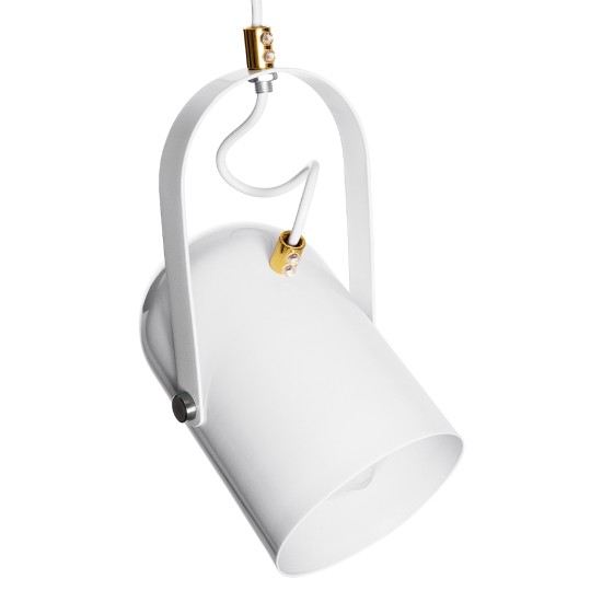 GLOBOSTAR® HAZEL 00924 Μοντέρνο Κρεμαστό Φωτιστικό Οροφής με Ντουί 1 x E27 AC 220-240V IP20 - Λευκό & Χρυσό - Μ12 x Π12 x Υ27cm GLOBOSTAR® HAZEL 00924 Μοντέρνο Κρεμαστό Φωτιστικό Οροφής με Ντουί 1 x E27 AC 220-240V IP20 - Λευκό & Χρυσό - Μ12 x Π12 x Υ27cm